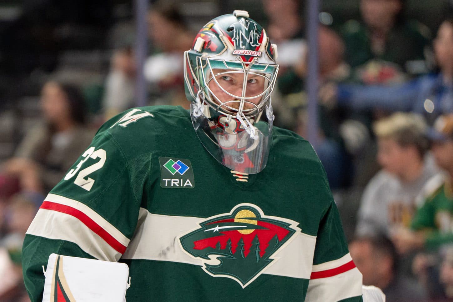 Minnesota Wild goaltender Filip Gustavsson.