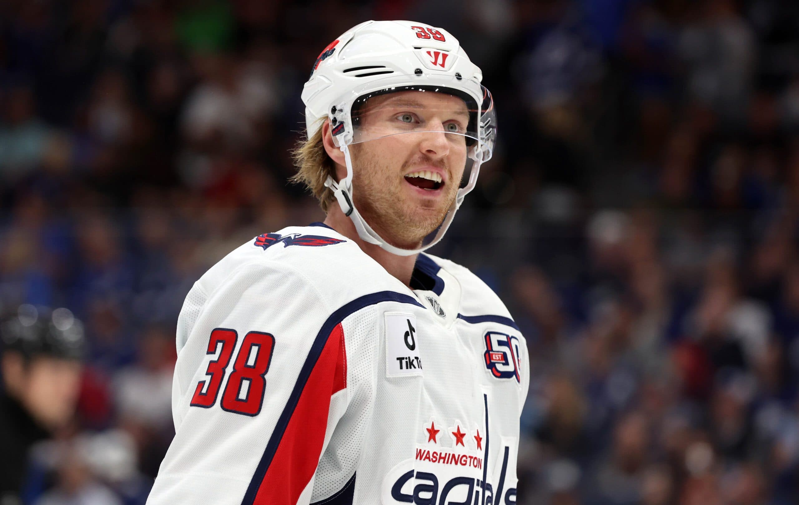 Washington Capitals defenseman Rasmus Sandin