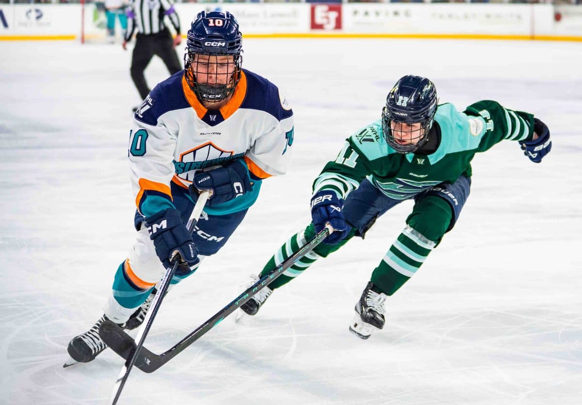 New York Sirens forward Sarah Fillier, Boston Fleet forward Alina Muller