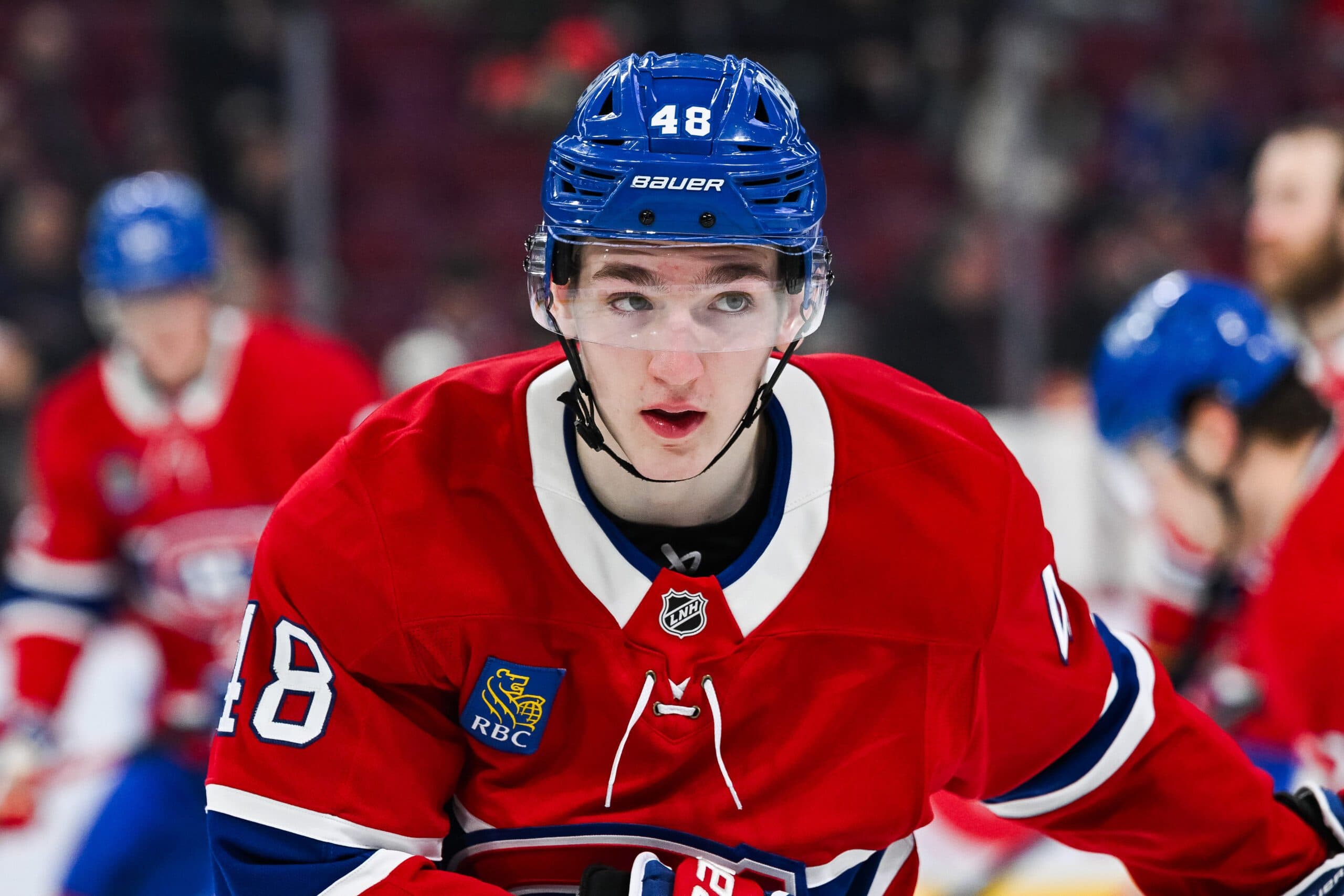 Montreal Canadiens defenseman Lane Hutson