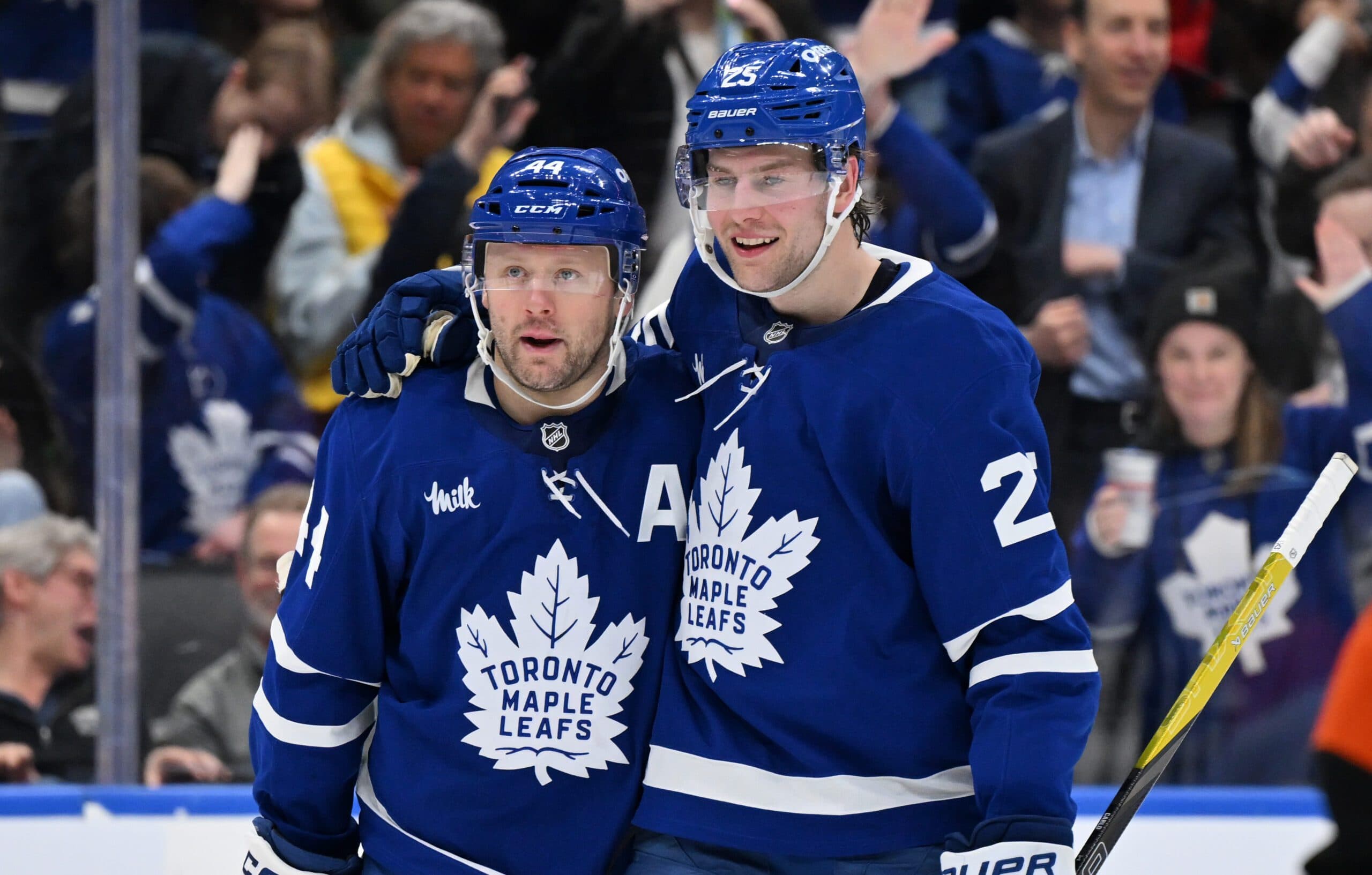 Morgan Rielly and Brandon Carlo
