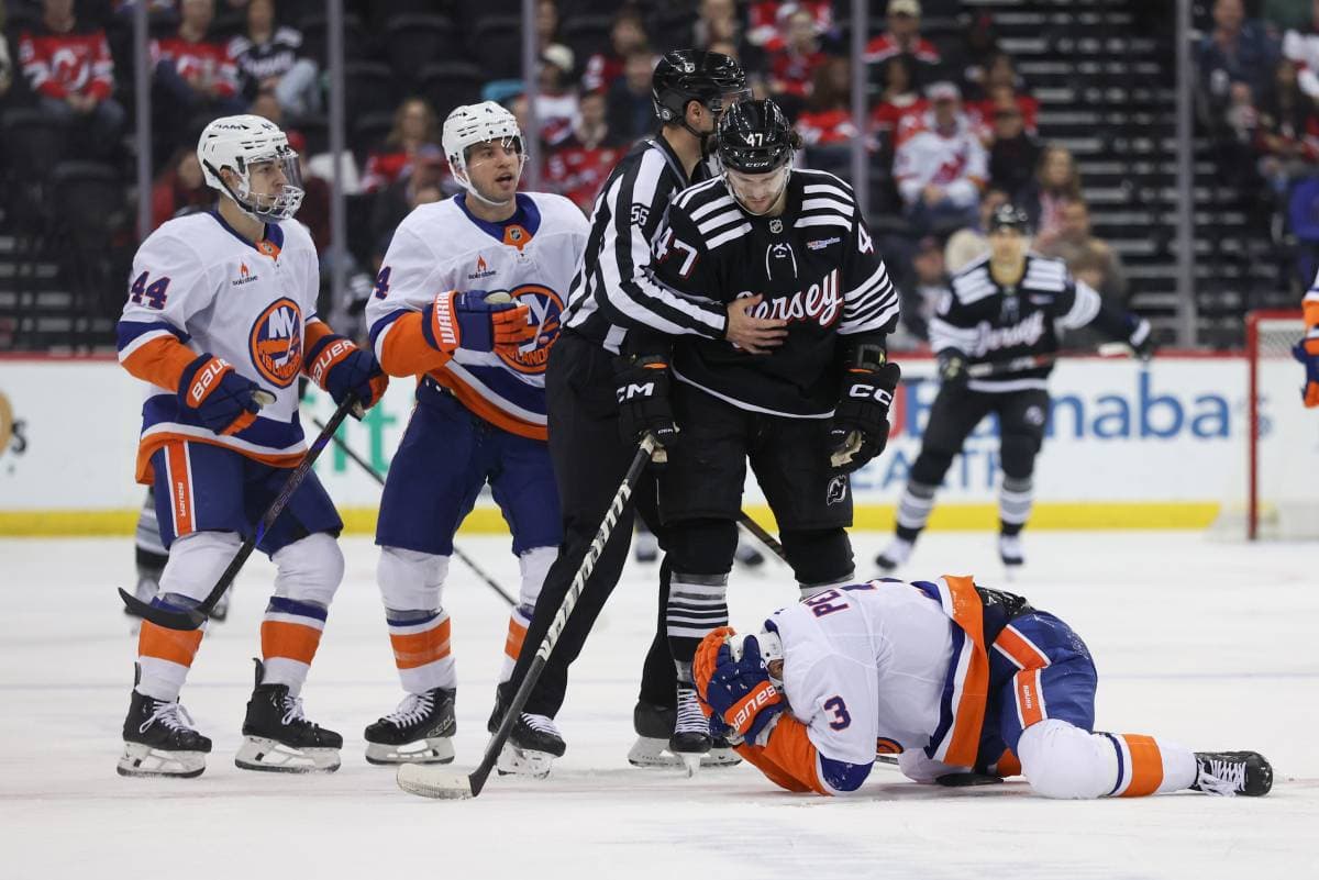 Devils’ Paul Cotter to have Player Safety hearing Monday for hit on Islanders’ Adam Pelech