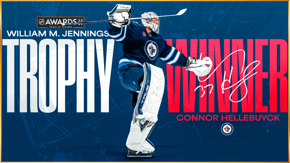 Jets’ Connor Hellebuyck wins William M. Jennings Trophy