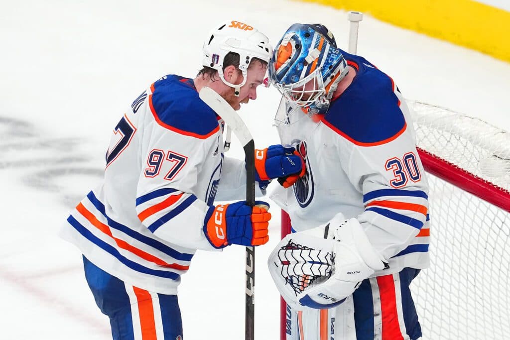 Connor McDavid and Stuart Skinner