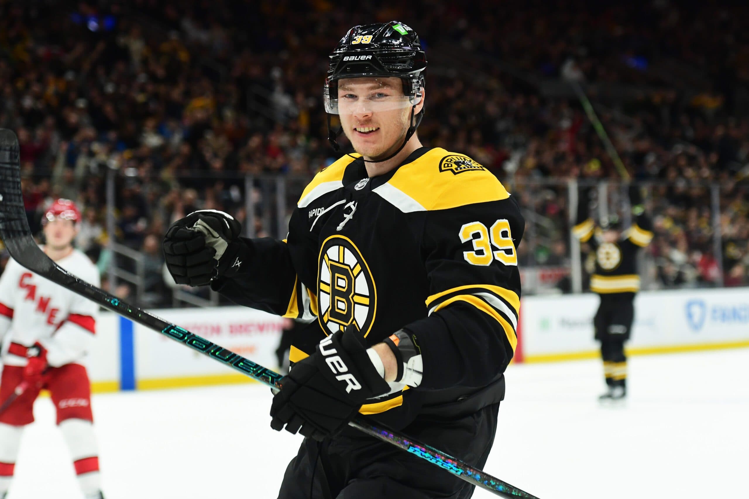 Boston Bruins center Morgan Geekie