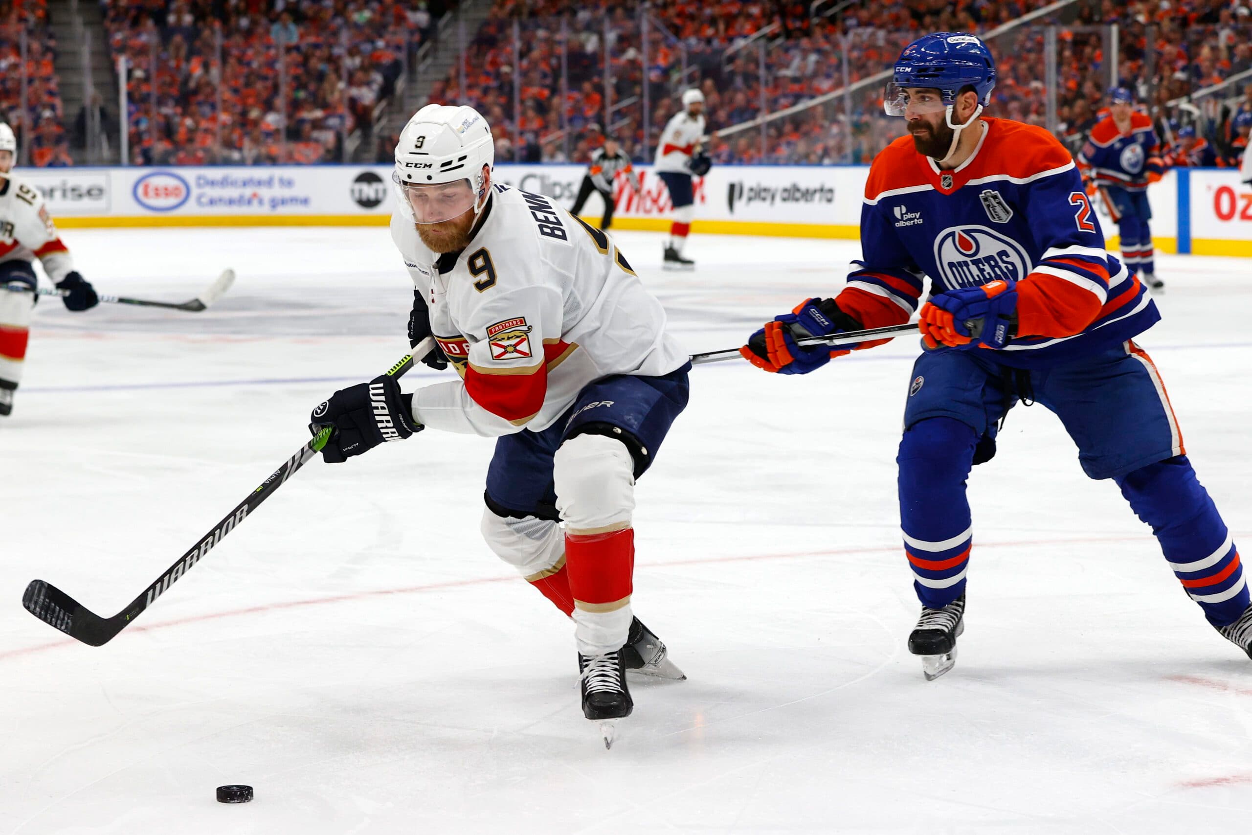 Sam Bennett and Evan Bouchard