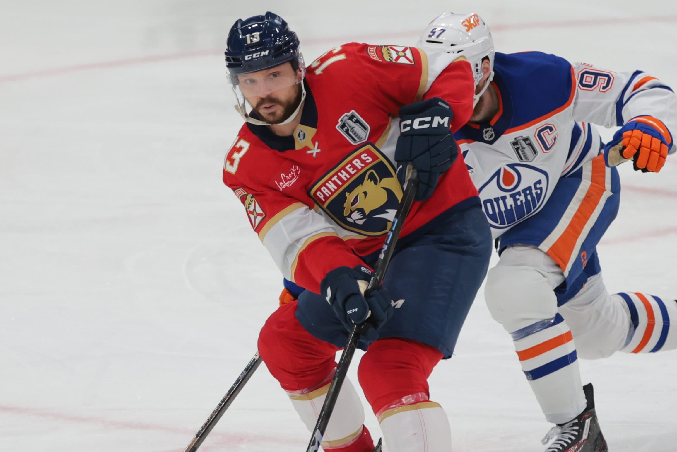 Panthers’ Sam Reinhart: first to score four goals in Stanley Cup Final game since 1957