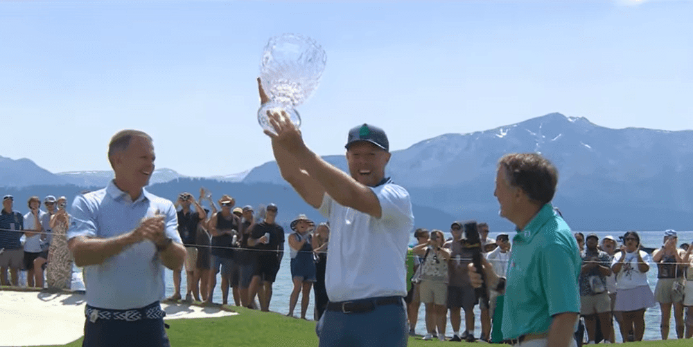 Pavelski hoists trophy after winning American Century Championship tournament