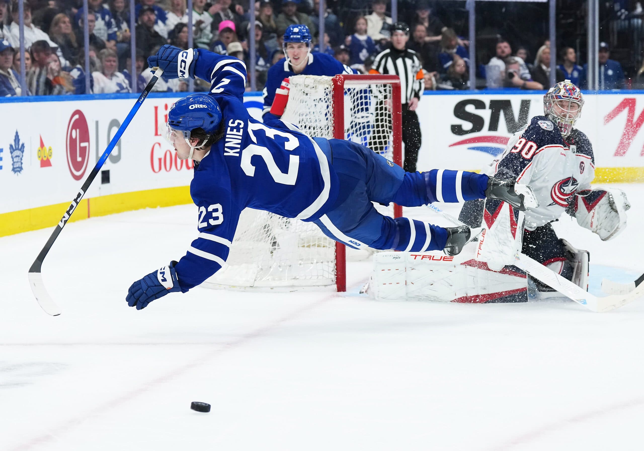 Matthew Knies and Elvis Merzlikins