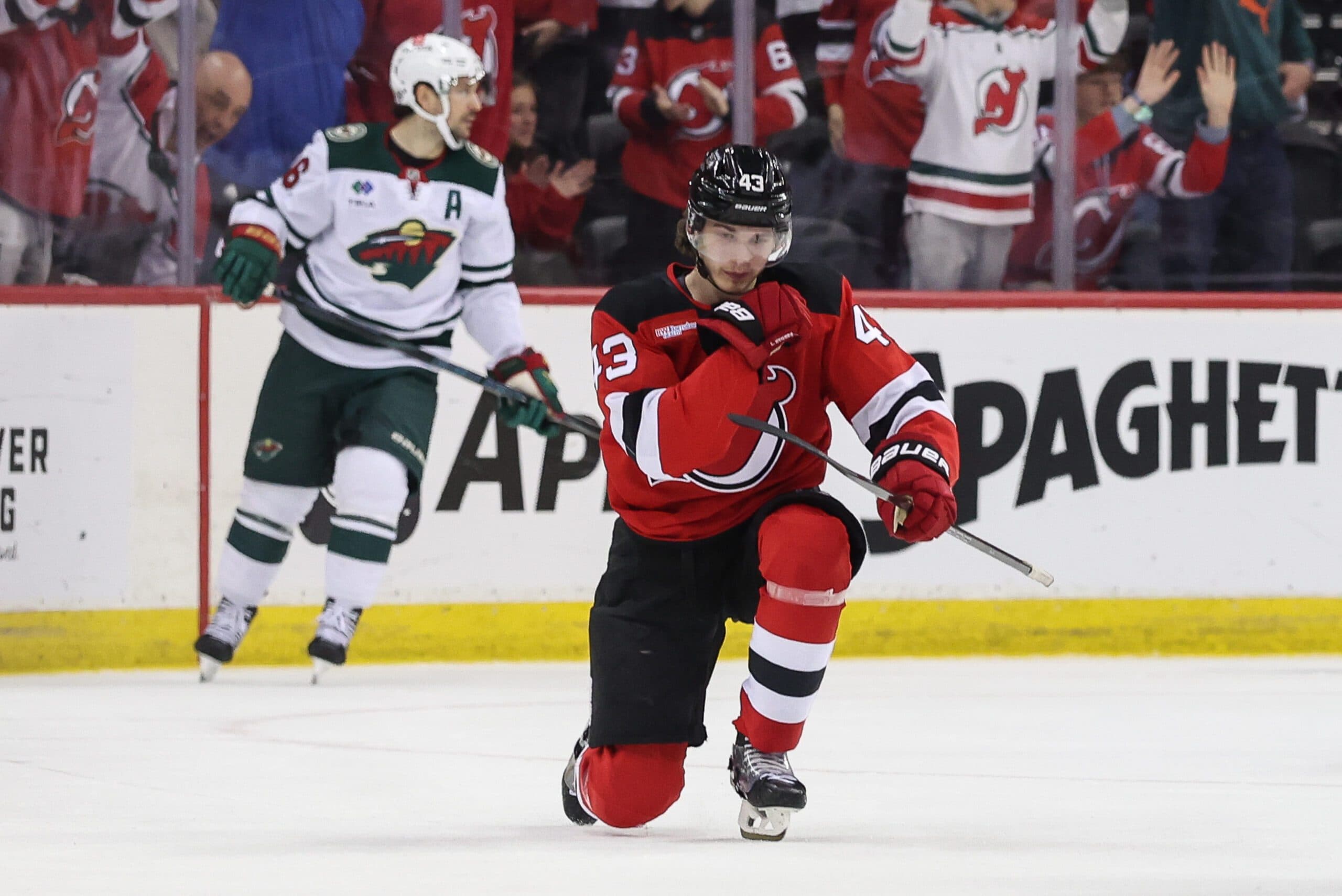 New Jersey Devils defenseman Luke Hughes