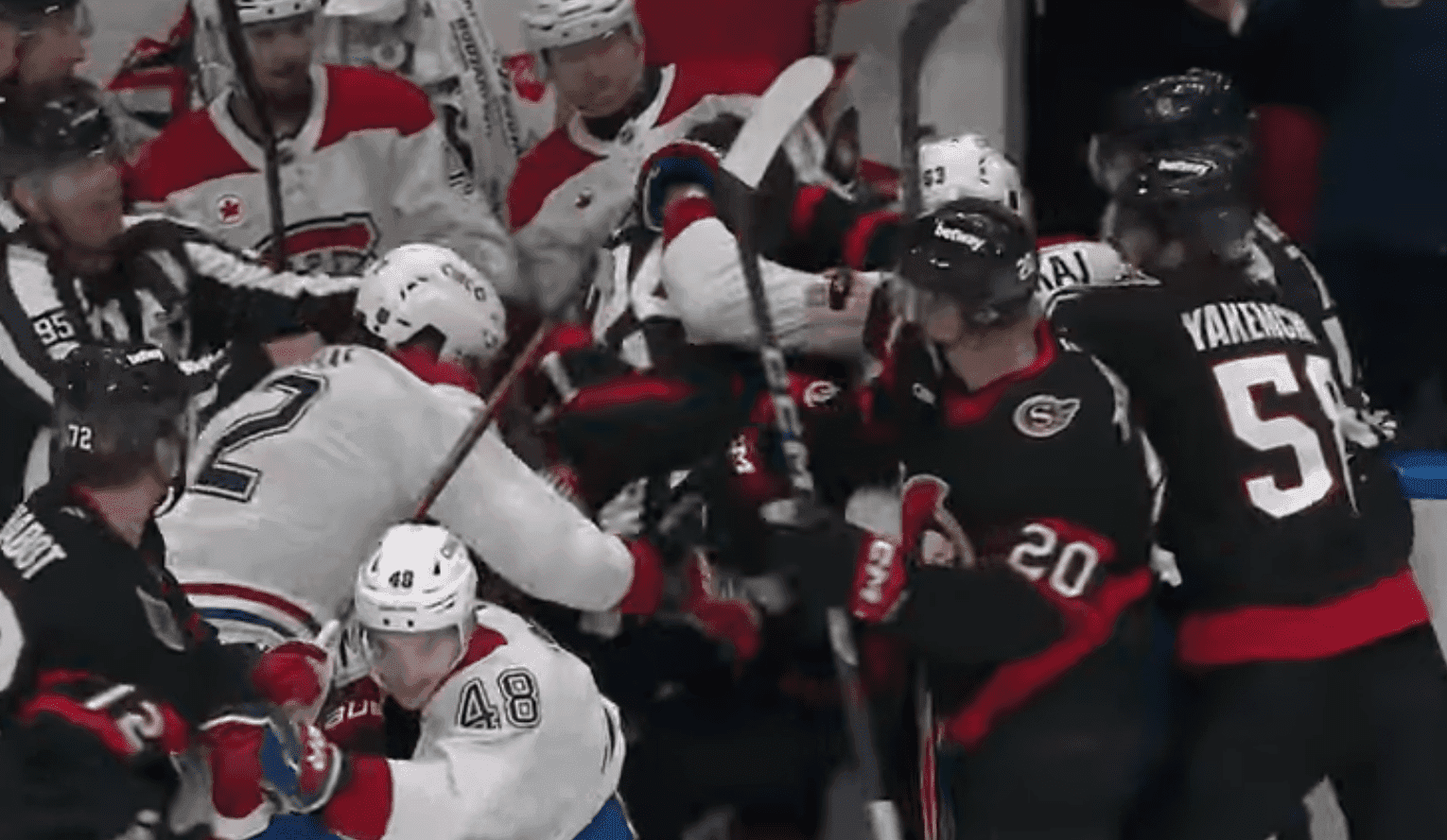 Canadiens, Senators combine for 152 penalty minutes in preseason game