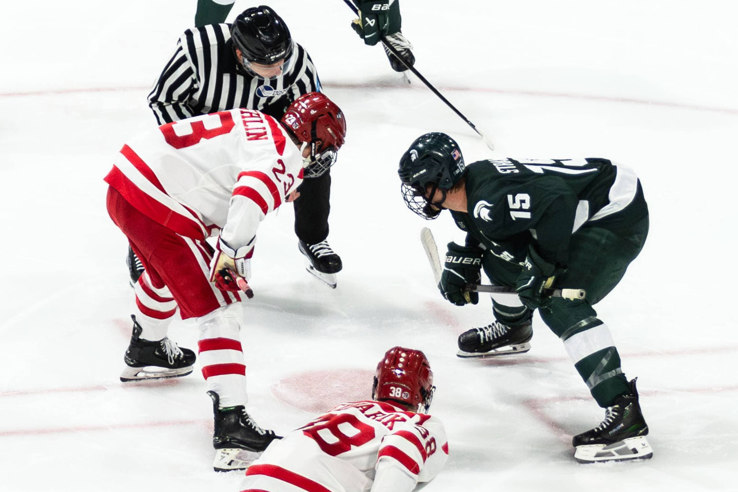 Boston University forward Owen McLaughlin, Michigan State forward Charlie Stramel