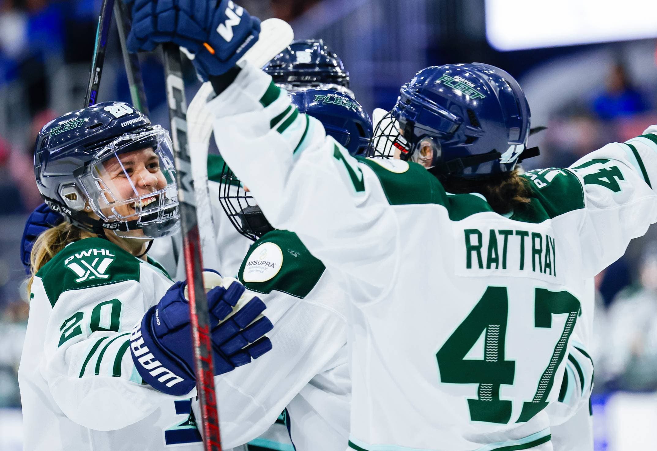 Boston Fleet forwards Hannah Brandt, Jamie Lee Rattray