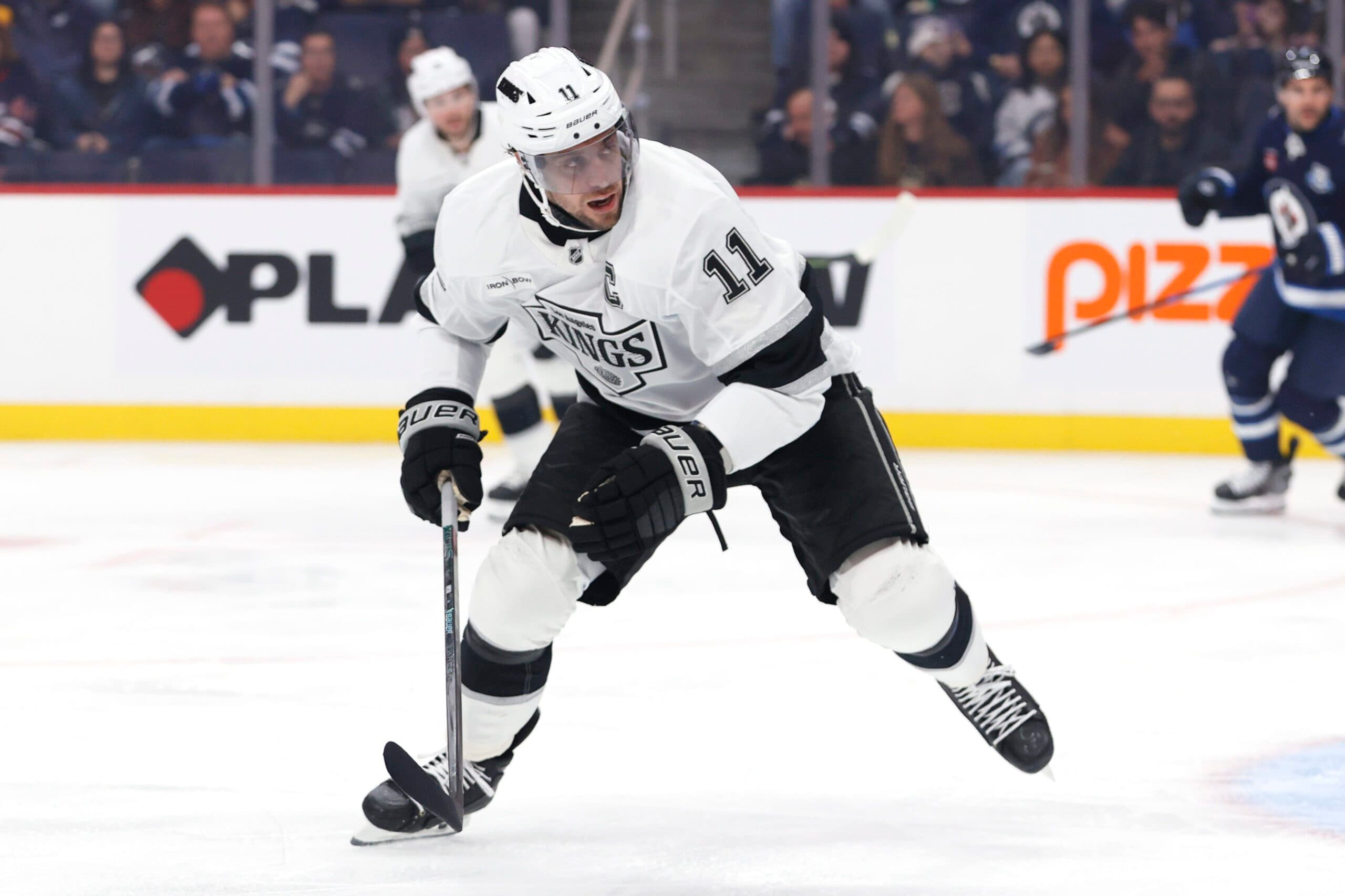 Los Angeles Kings captain Anze Kopitar will be out week-to-week with a foot injury.