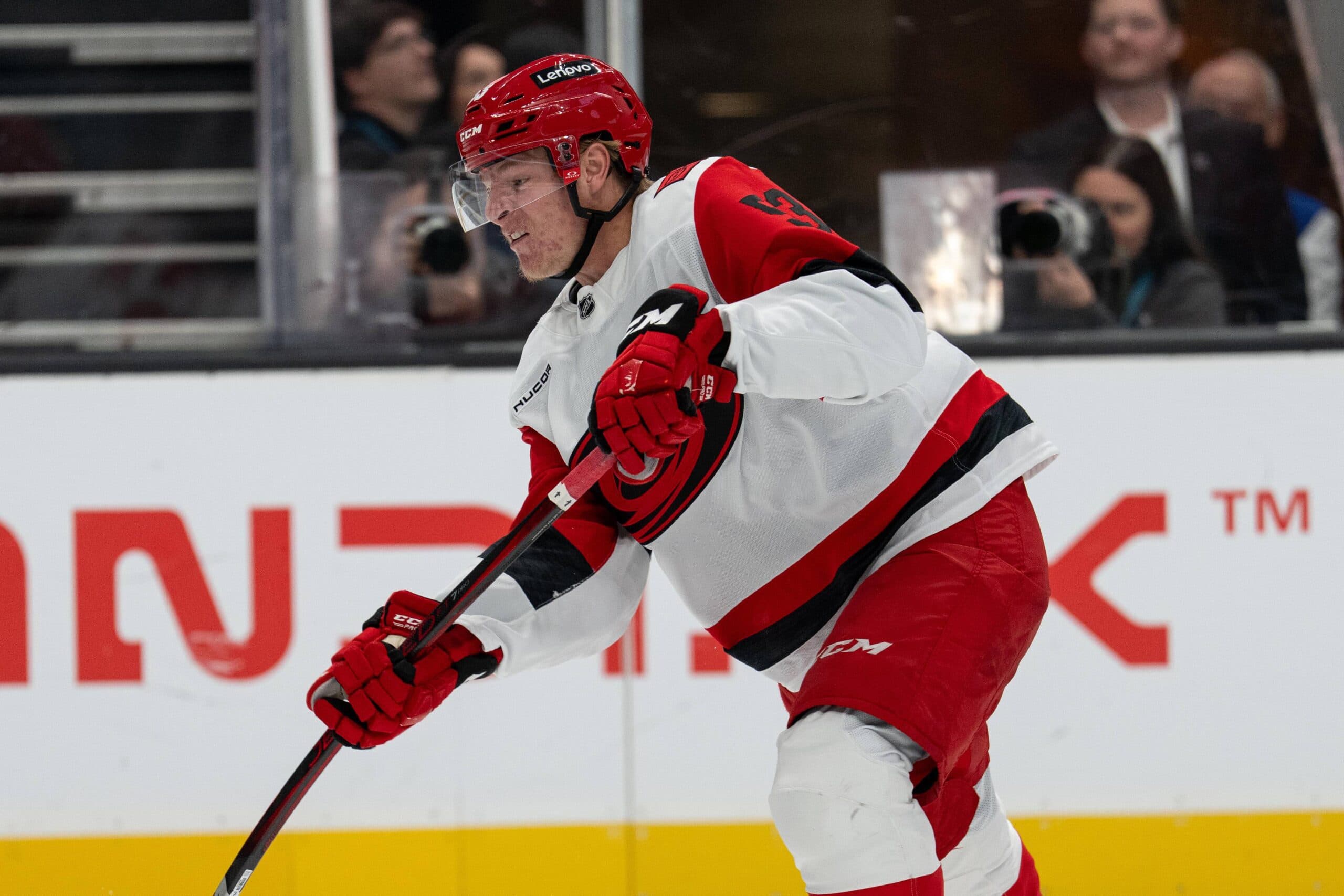 Hurricanes’ Jackson Blake fined for slashing Ducks’ Jacob Trouba