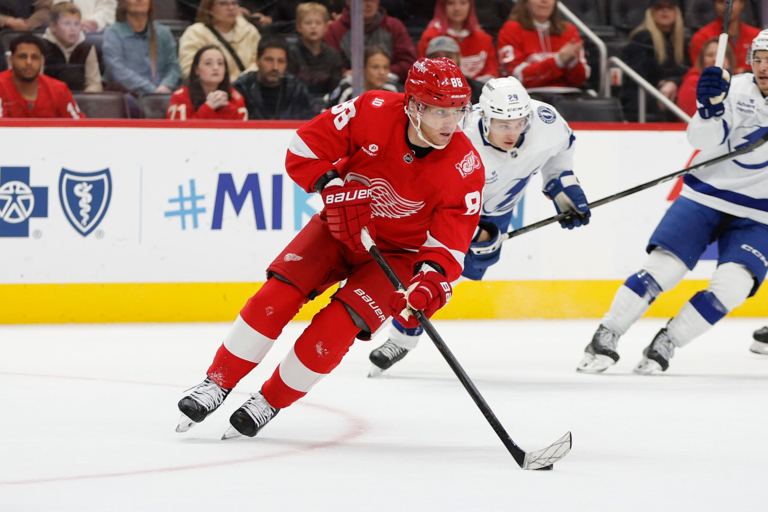 Red Wings' winger Patrick Kane will miss Sunday's matinee against the Edmonton Oilers.