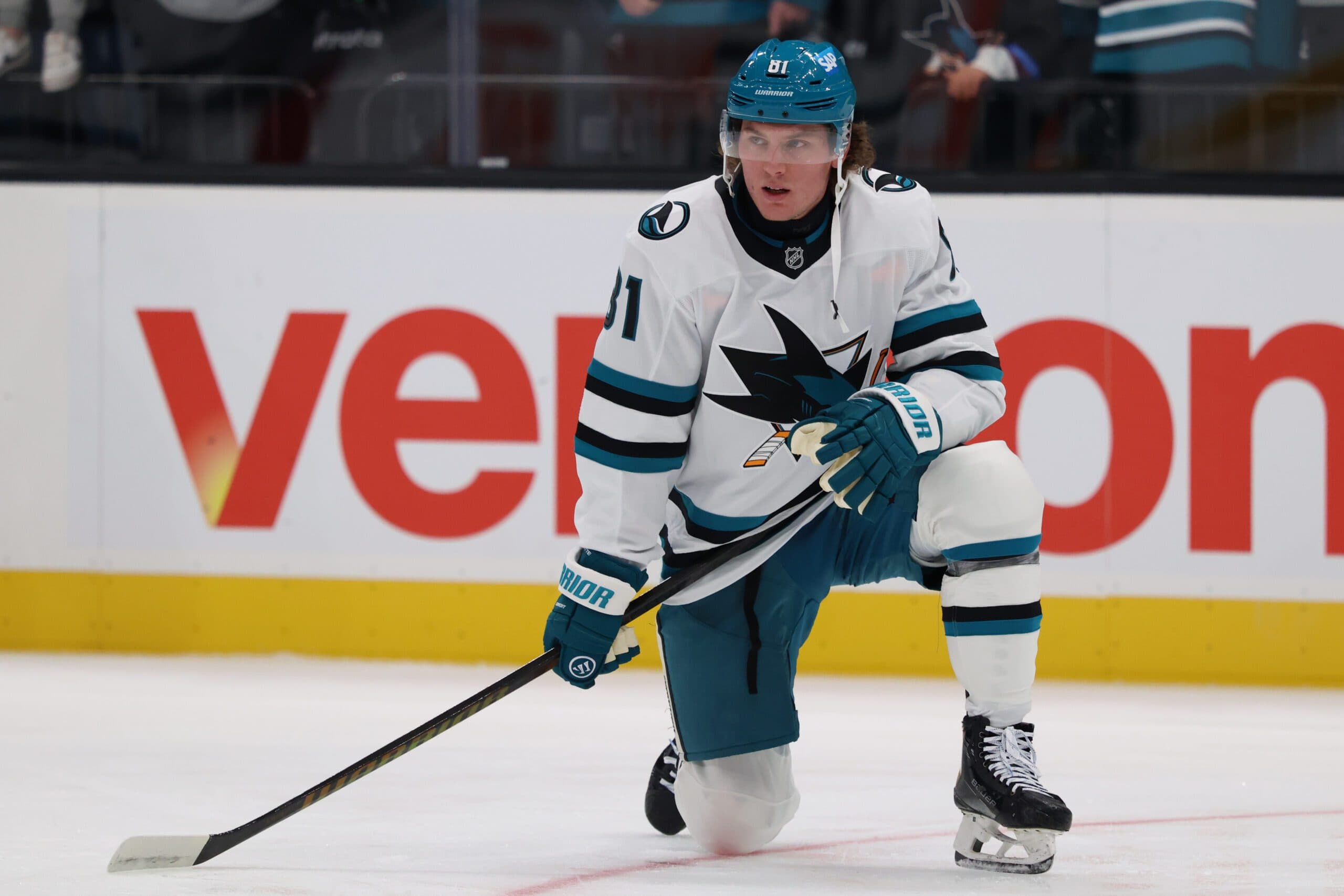 Sharks’ Adam Gaudette leaves game against Wild with injury