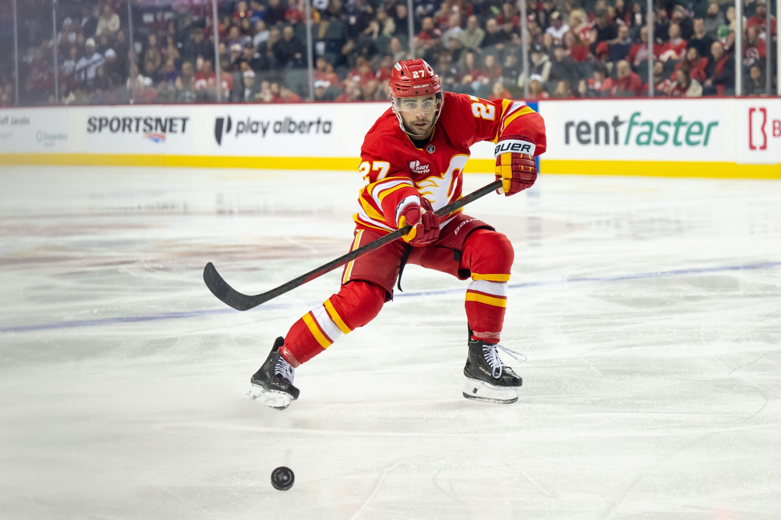 The Flames' 2021 first-round pick has struggled to start the season, with just two goals and an assist in nine games.