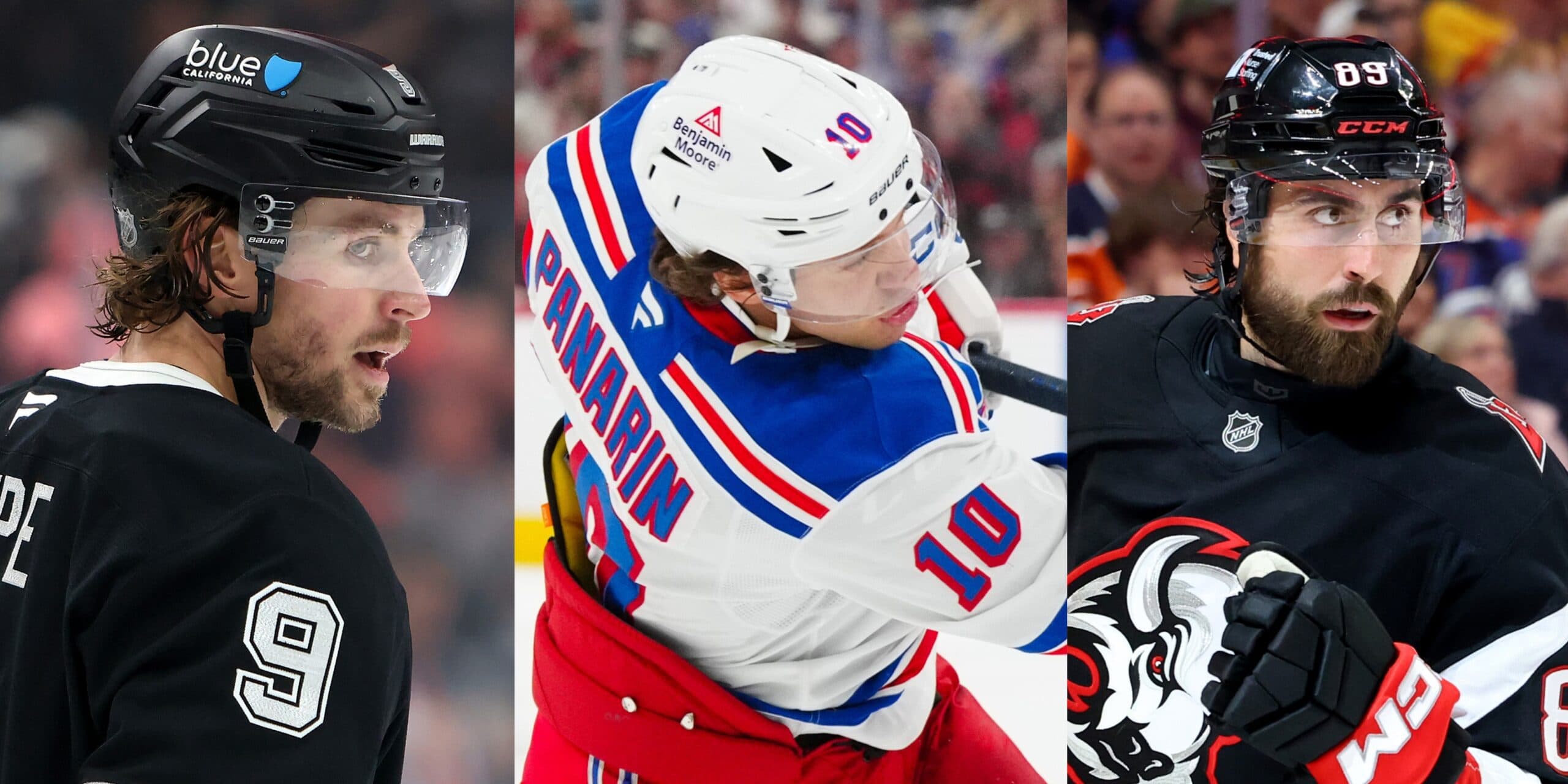 Adrian Kempe, Artemi Panarin and Alex Tuch