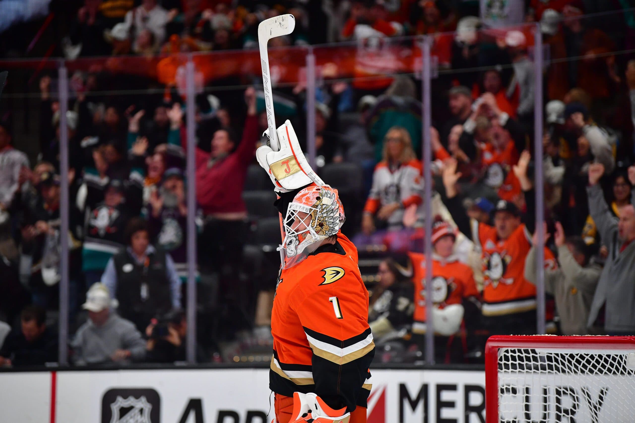 Anaheim Ducks goaltender Lukas Dostal