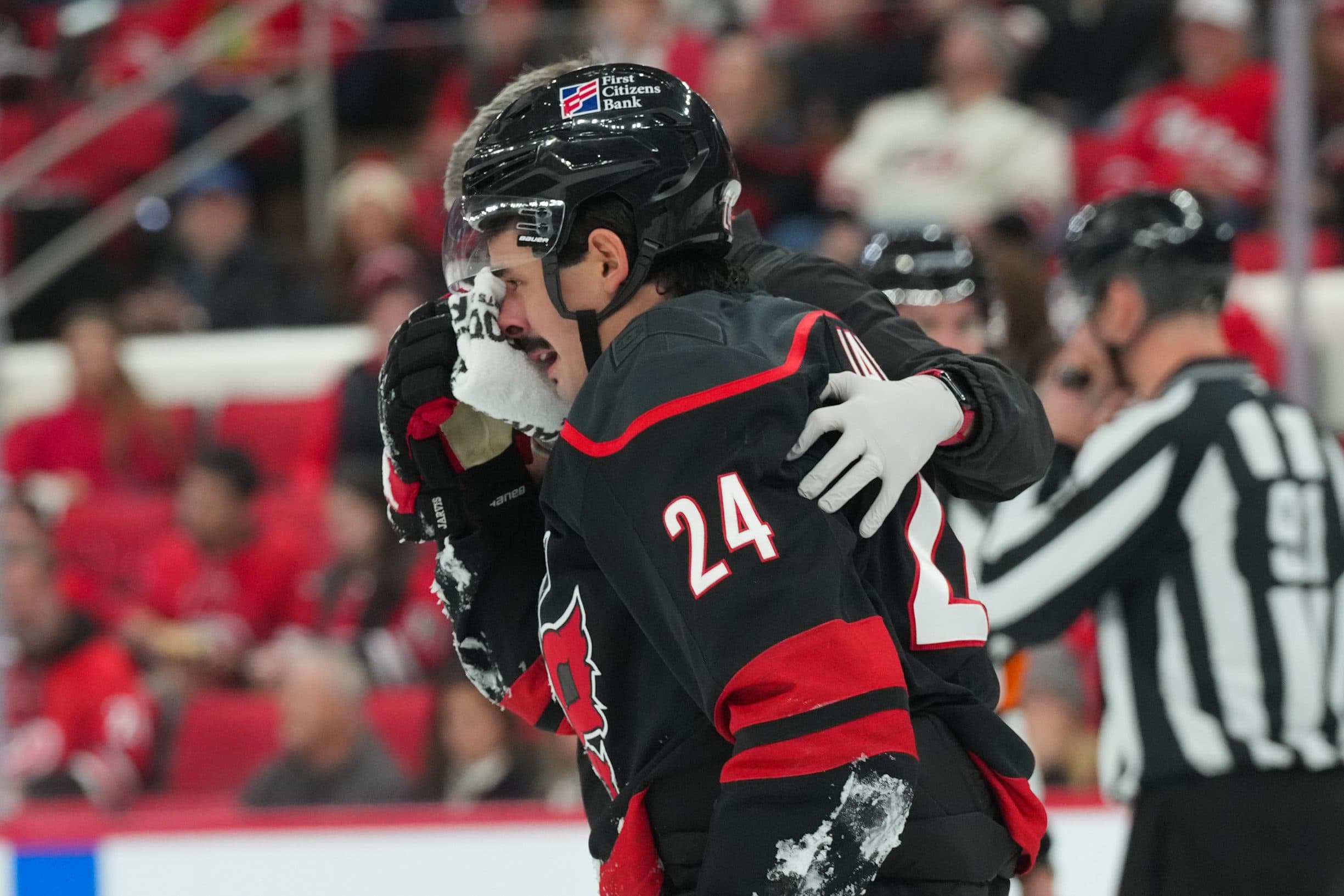 Hurricanes’ Seth Jarvis, Jesperi Kotkaniemi leave game with injuries