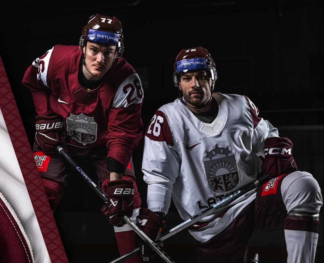 Latvia unveils jerseys for 2026 Winter Olympic hockey tournament