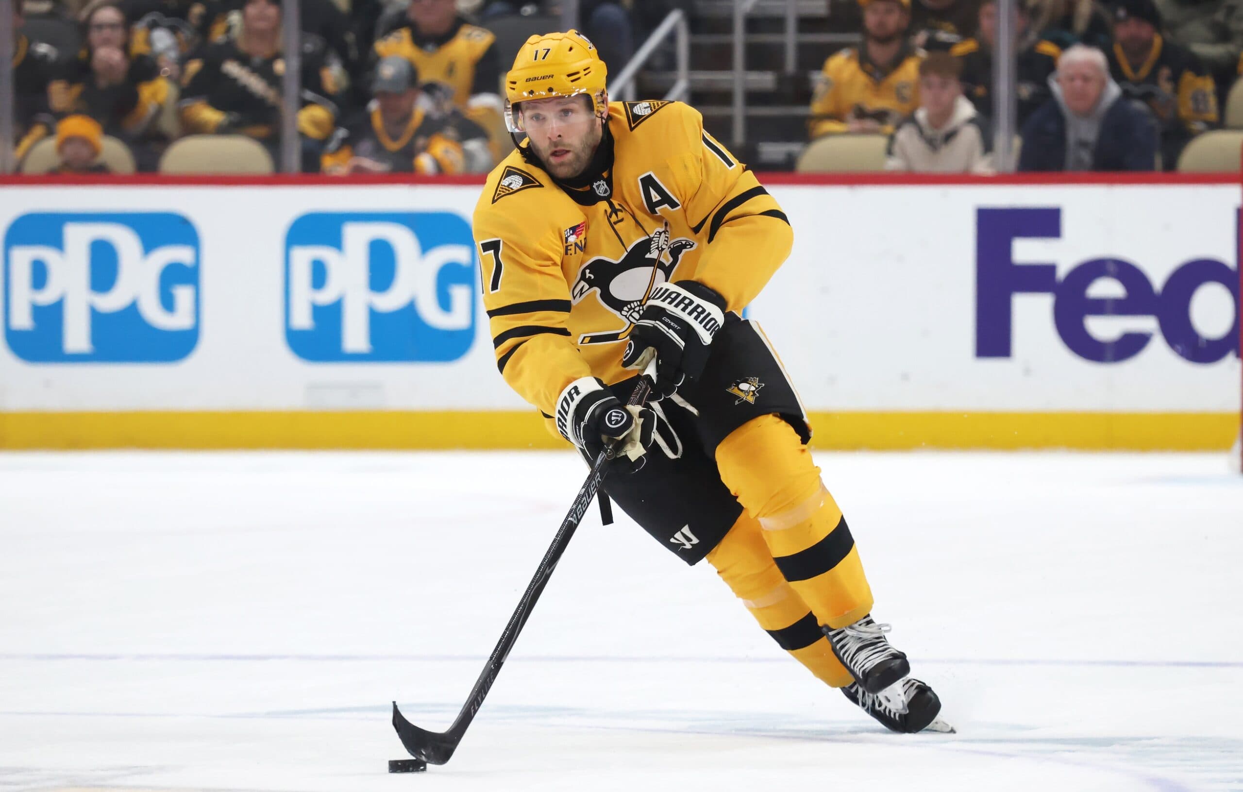Penguins’ Bryan Rust to miss game vs. Flames, day-to-day with lower-body injury