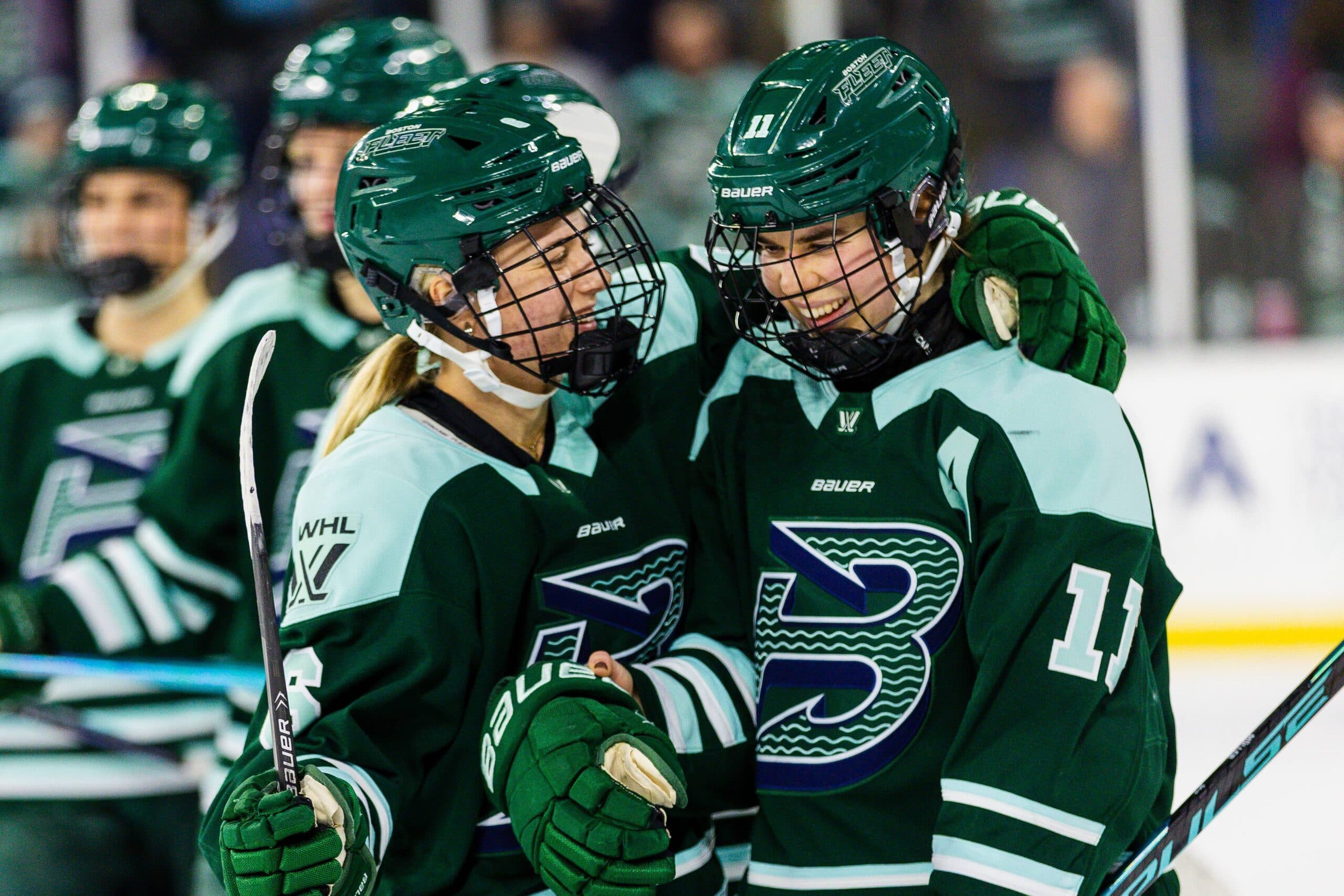 Boston Fleet defender Hadley Hartmetz, forward Alina Muller