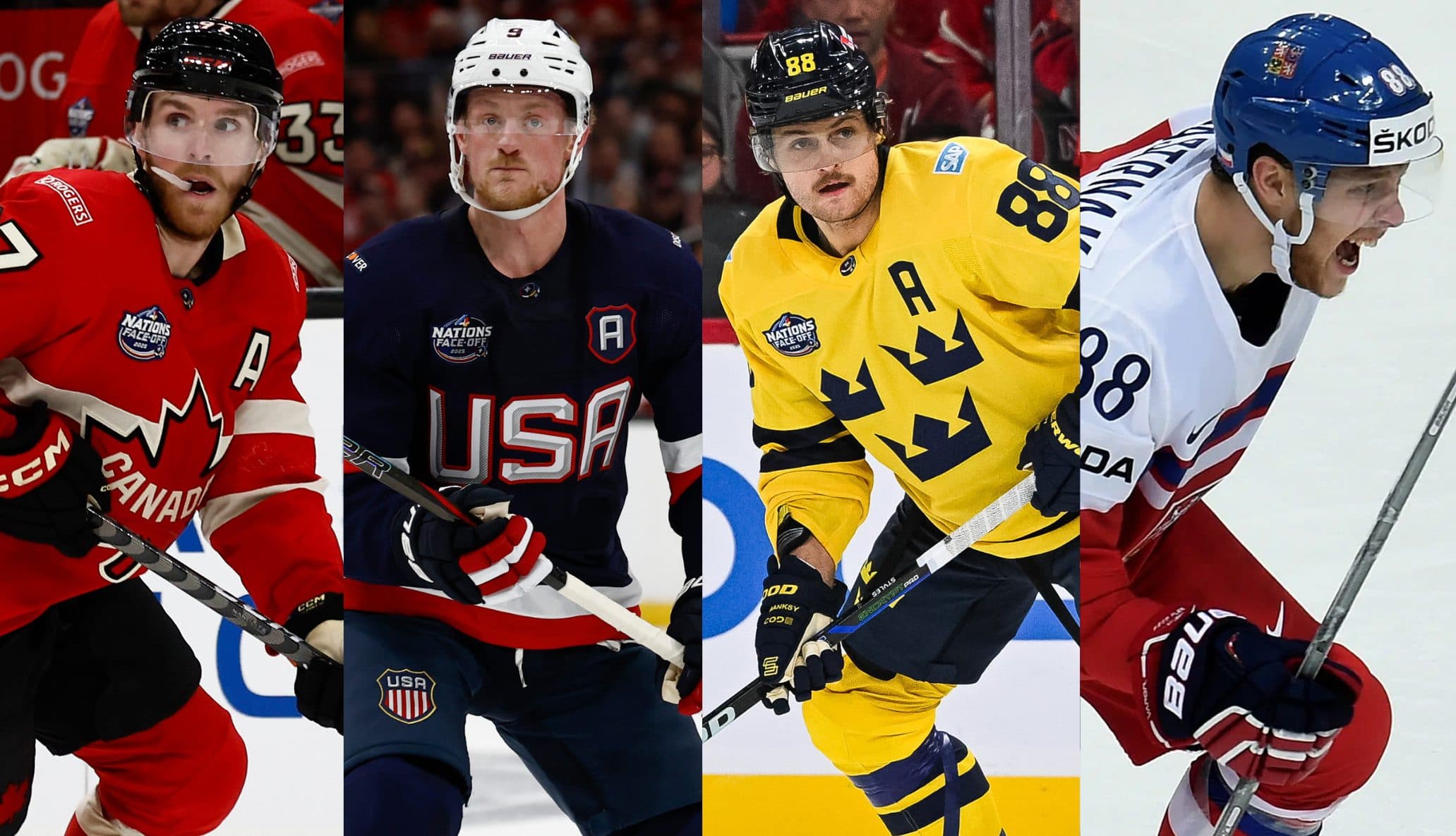 Connor McDavid, Jack Eichel, William Nylander and David Pastrnak