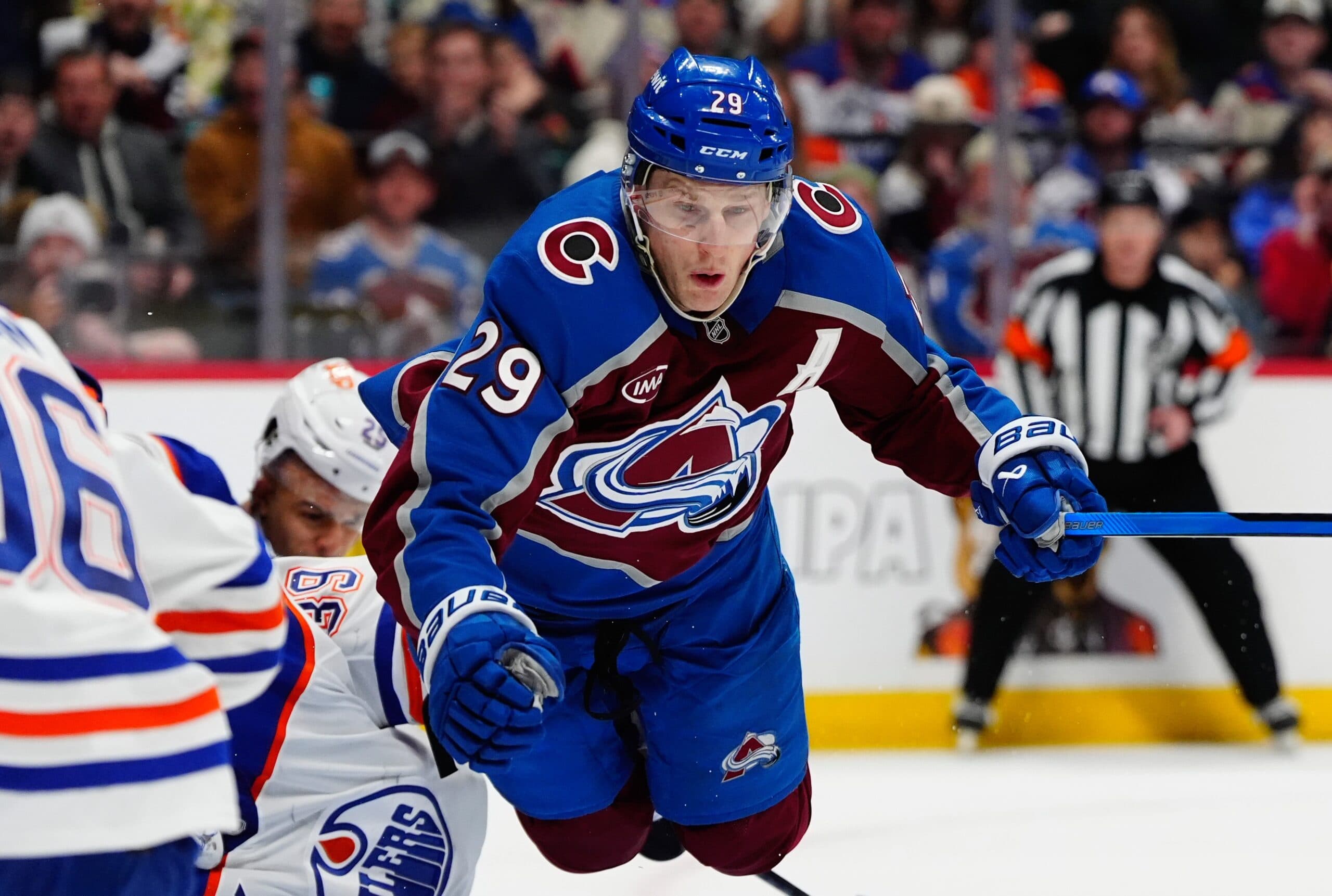 ‘It’s not a penalty’: Avalanche’s Bednar unhappy with MacKinnon’s ejection against Oilers