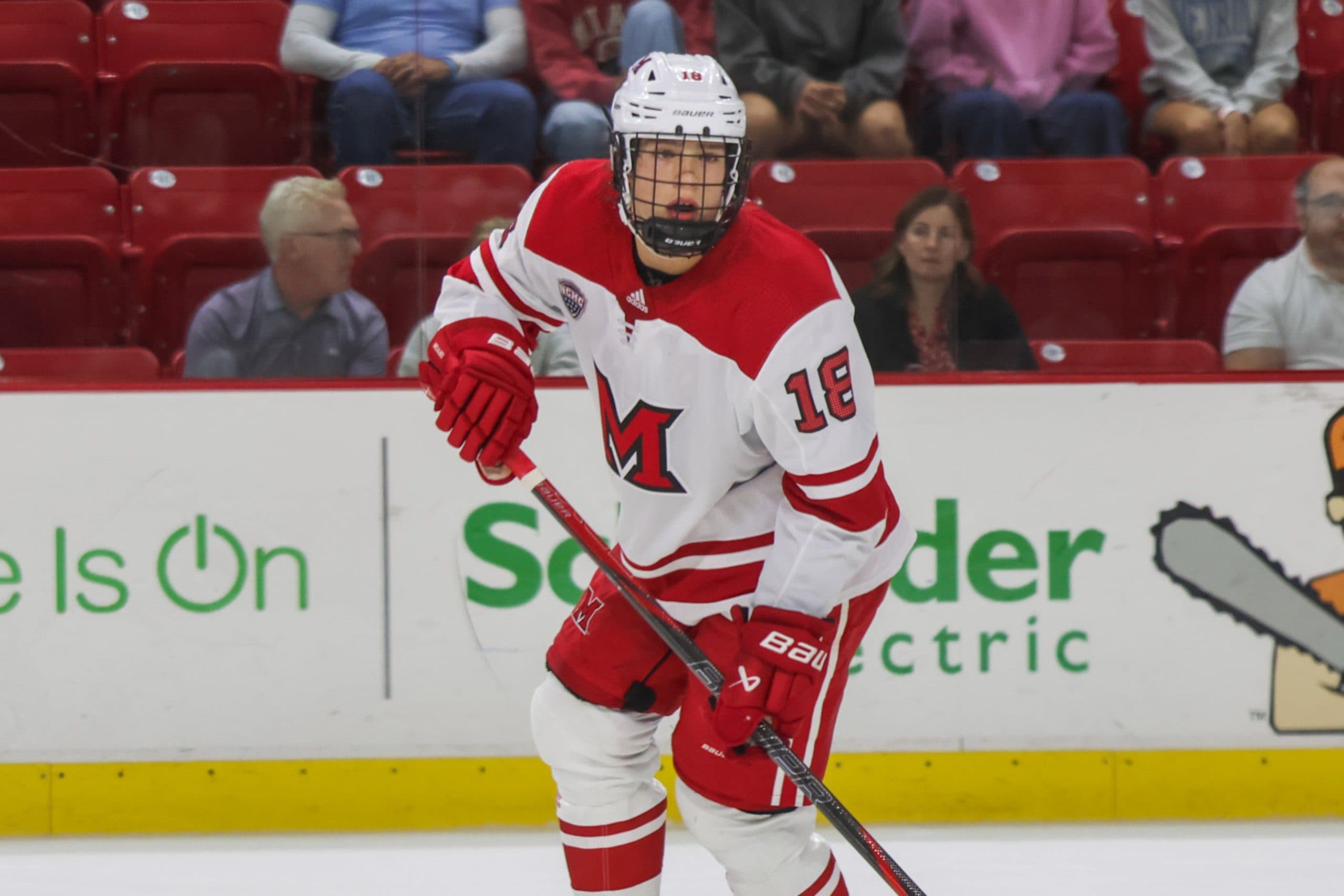Miami RedHawks forward Ilia Morozov