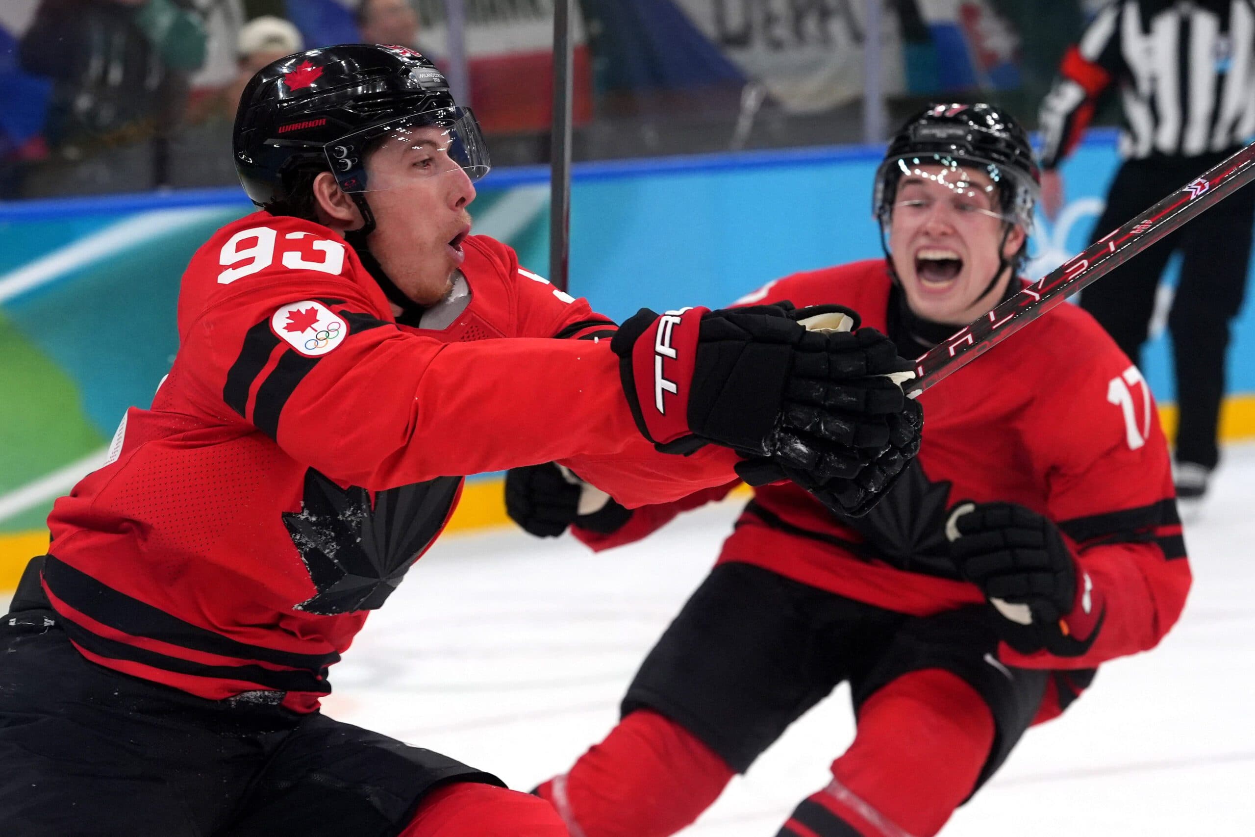 Mitch Marner and Macklin Celebrini