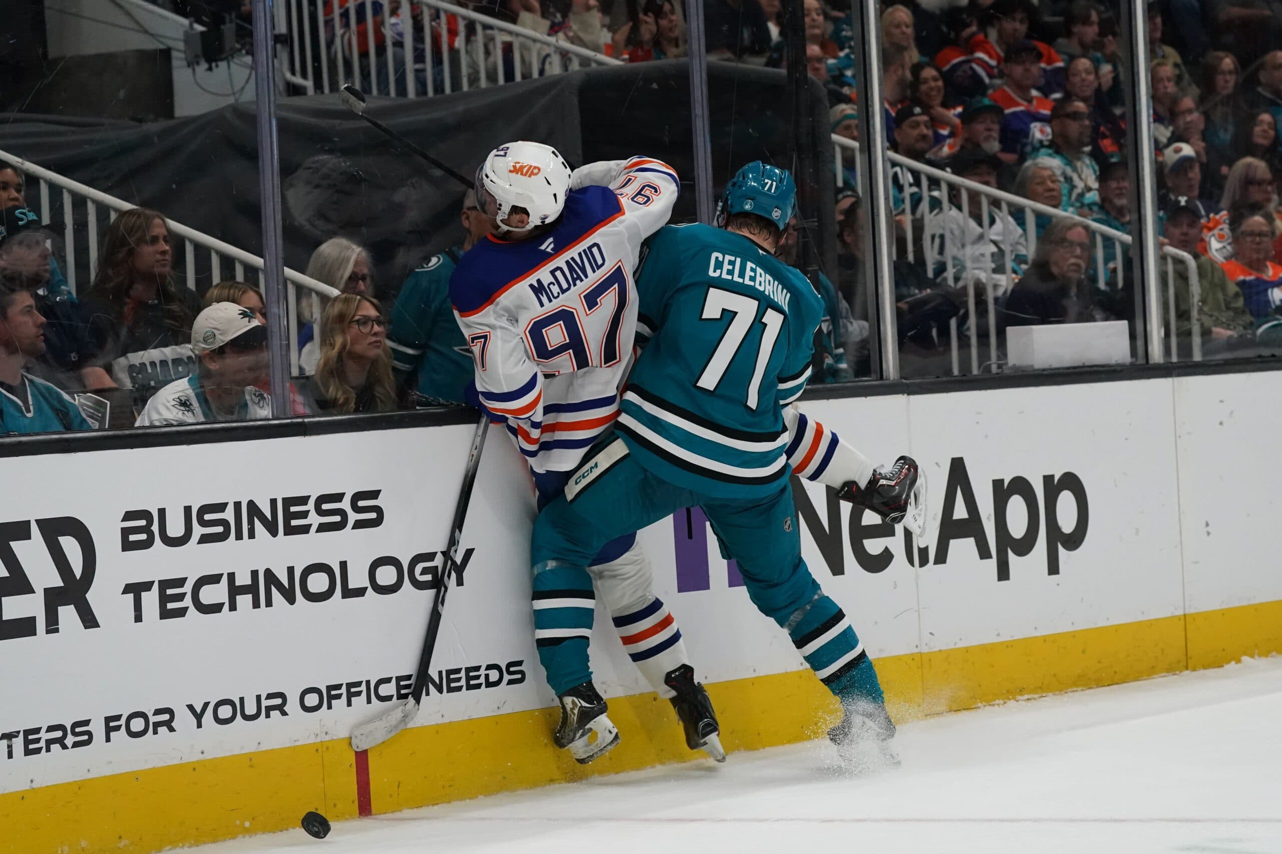 Connor McDavid and Macklin Celebrini